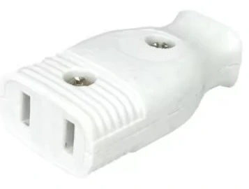 Zásuvka 110V 2 kolíky 15A bílá