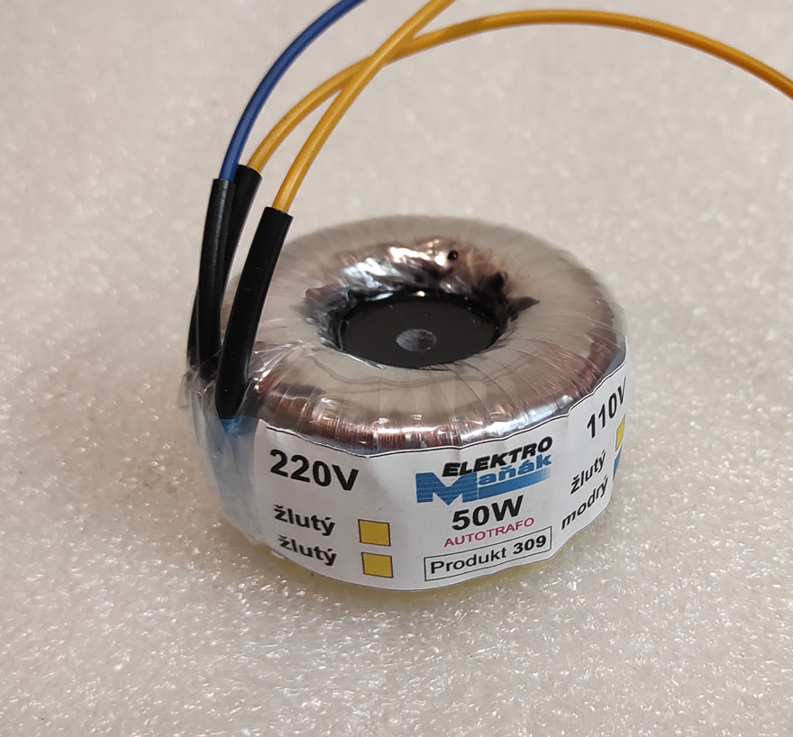 Transformátor toroidní 230/110V 50W