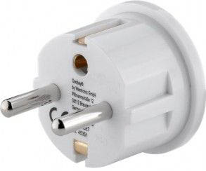 Redukce 110/220V bílá 3 pólová