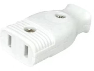 Zásuvka 110V 2 kolíky 15A bílá